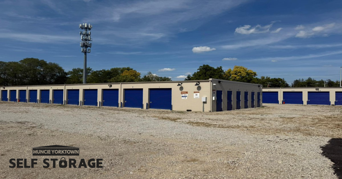 Storage unit holding business inventory and equipment in Muncie, IN